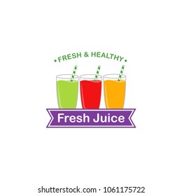 Fresh Juice Logo Design Vector