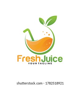 fresh juice logo icon vector isolated