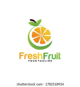 fresh juice logo icon vector isolated