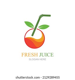 Fresh juice logo images illustration design