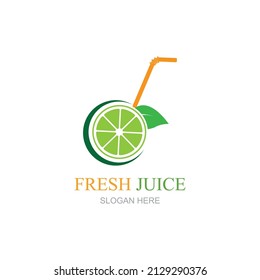 Fresh juice logo images illustration design