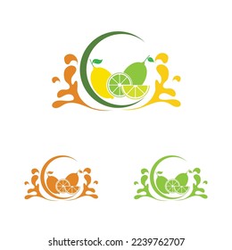 Fresh juice logo set  images illustration design
