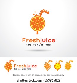 Fresh Juice Logo Template Design Vector