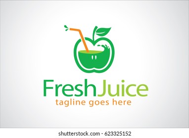 Fresh Juice Logo Template Design