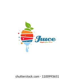 Fresh juice logo template. Fresh drink logo template