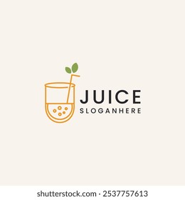 fresh juice logo vector design template