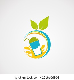 fresh juice logo vector, icon, element, and template