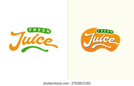 Fresh juice logotype packaging sticker label design.