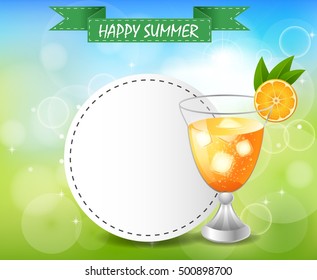 Fresh juice orange.Summer exotic rest