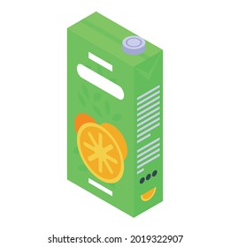 Fresh juice package icon. Isometric of fresh juice package vector icon for web design isolated on white background