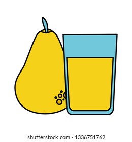 fresh juice and pear