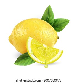 Fresh juice with a slice of lemon, a refreshing summer drink with ice. Healthy vitamin cocktail, lemonade.
