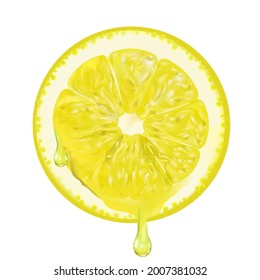 Fresh juice with a slice of lemon, a refreshing summer drink with ice. Healthy vitamin cocktail, lemonade.