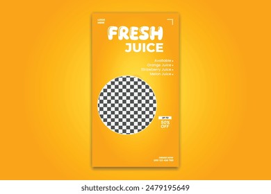fresh juice social media design template