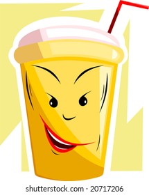  fresh juice and straw	