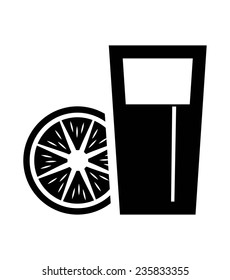 fresh juice. vector black icons on white background