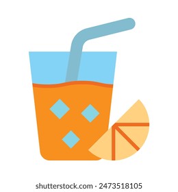 Fresh Juice Vector Flat Icon Design