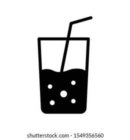 fresh juice vector glyph flat icon