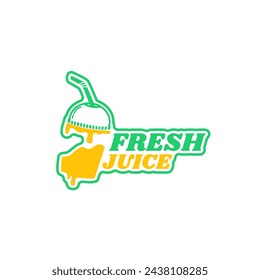fresh juice vector logo, fresh, cup, ice, organic, fruit