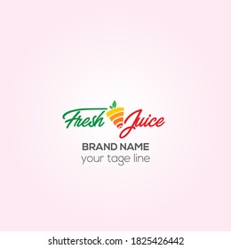 Frische Säfte, Vektorgrafik-Logo-Design Frische Fruchtsäfte, kreatives Logo-Design