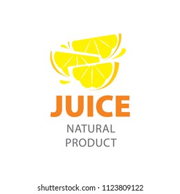 Fresh juice vector logo isolated on white background