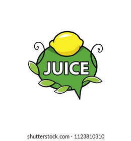 Fresh juice vector logo isolated on white background
