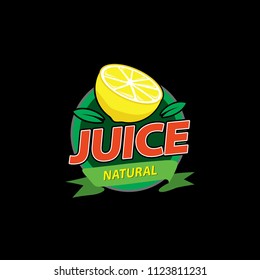 Fresh juice vector logo isolated on white background