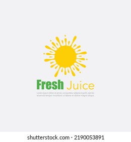 Fresh juice vector logo isolated on white background