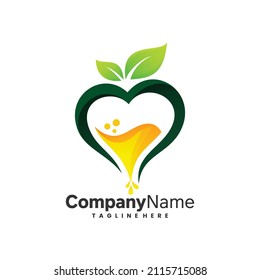 fresh juice vector logo, juice lovers symbol