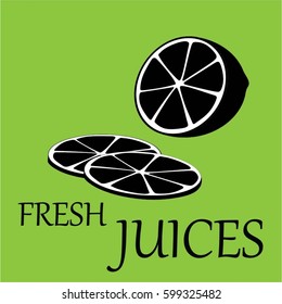fresh juices lemonade vector