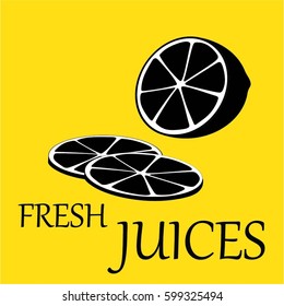 fresh juices lemonade vector