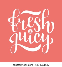 Fresh and juicy brush lettering