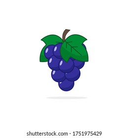 fresh juicy grape icon tasty ripe fruit isolated on white background