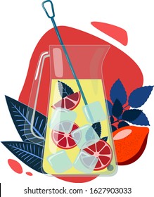 Fresh and juicy mojito jug
