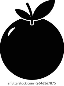 Ícone de fruta laranja suculenta fresca ilustração de um citrino	