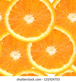 Fresh juicy orange seamless pattern background vector illustration