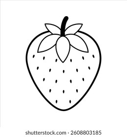 Fresh and juicy strawberry illustration on white background 