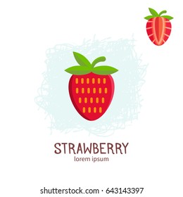 Fresh and juicy strawberry vector illustration. Conveniently grouped and easily editable. 