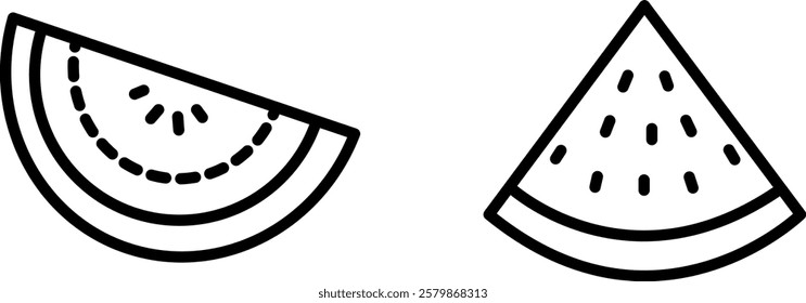Fresh and Juicy Watermelon Icon for Summer, Refreshment, and Healthy Eating