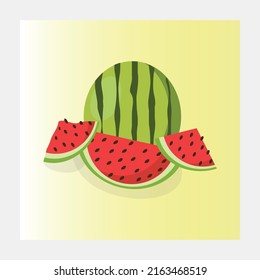 frische und saftige Wassermelonen-Vektorgrafik