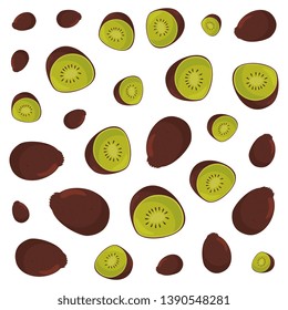 fresh kiwi exotic fruit pattern background