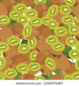 

fresh kiwi fruit seamless pattern