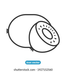 fresh Kiwi icon. Kiwi fruits healthy lifestyle symbol template for graphic and web design collection logo vector illustration