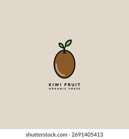 Plantilla de diseño de logotipo de kiwi fresco