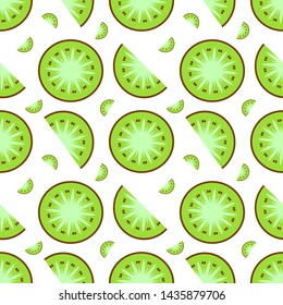 Fresh kiwi seamless pattern. Fruit. Food background 