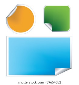 Fresh labels, stickers set for commercial use