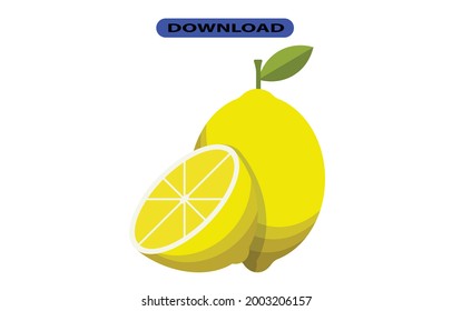 fresh and large lemon fruit with high resolution