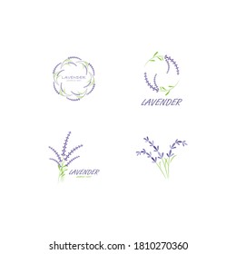 Frische Lavendel-Logo, Vektorgrafik-Design