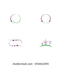 frisches Lavendel-Logo, Vektorgrafik-Design