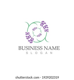 fresh lavender logo vector template flat